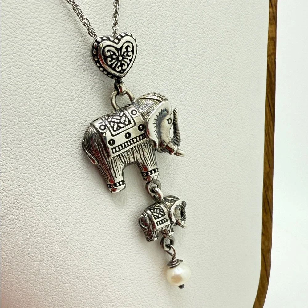 Annika Witt Bali Sterling Silver Good Luck Elephant Necklace - Picture 1 of 13